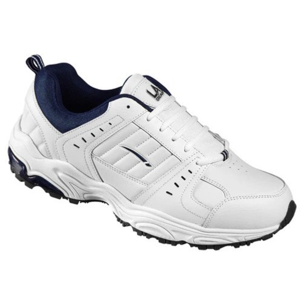 LA Gear Memory Fortitude Men's Extra Wide Training Shoes - White/Navy, Size 7 EE